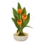 18" Tulip Arrangement In Gold & Cream Elegant Vase